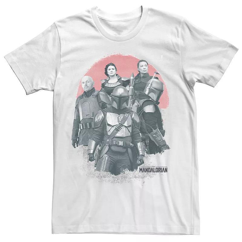 Big & Tall Star Wars: The Mandalorian Group Shot Red Sun R15 Tee, Mens Product Image