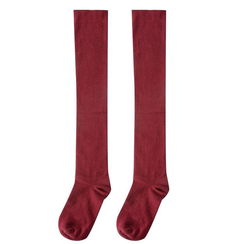 Plain Over-The-Knee Socks / Knee High Socks Product Image