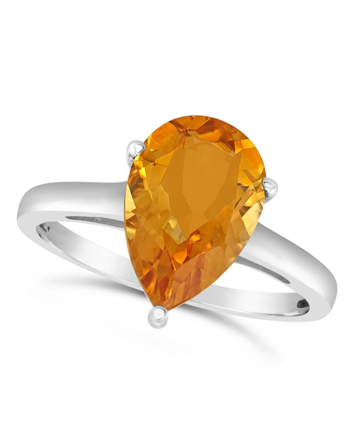 Alyson Layne 14k Gold Pear Cut Citrine Solitaire Ring, Womens Product Image