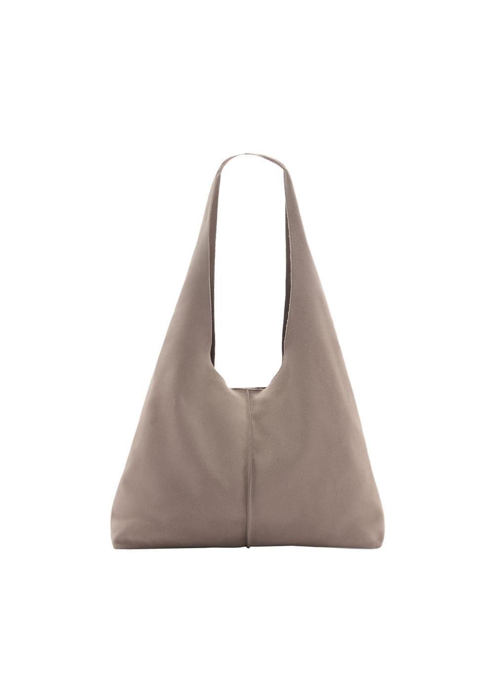 MANGO - Leather shopper bag - One size - Women Product Image