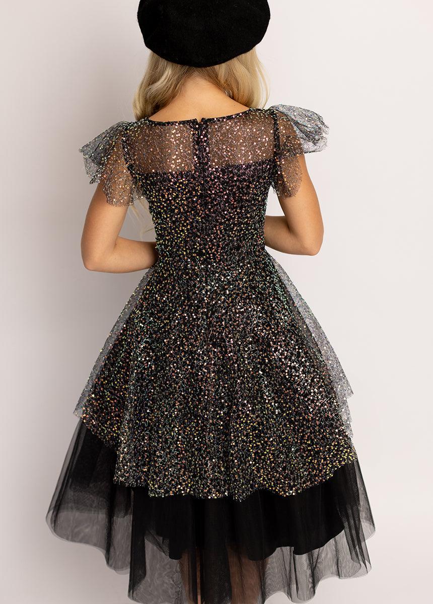 Elsbeth Petticoat Dress in Oil Slick Product Image