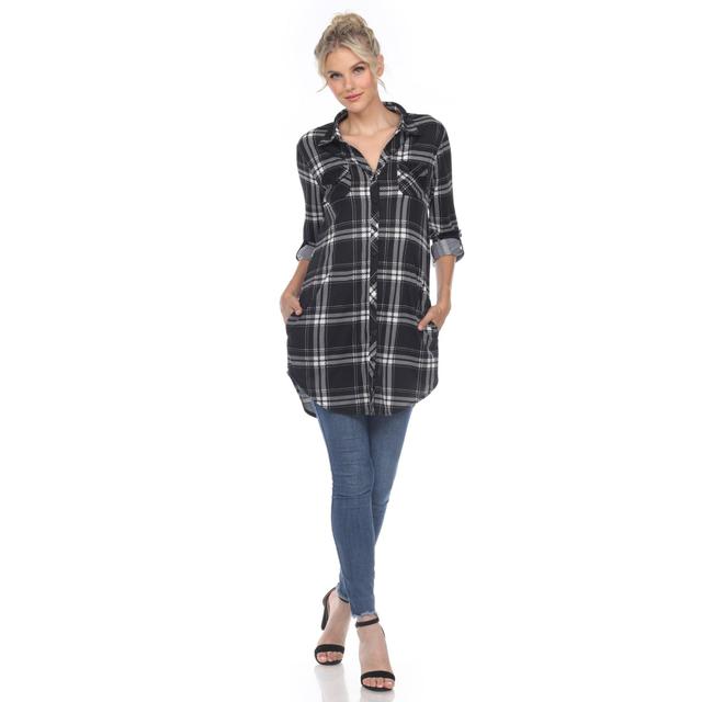 Plaid Tunic Shirt Product Image