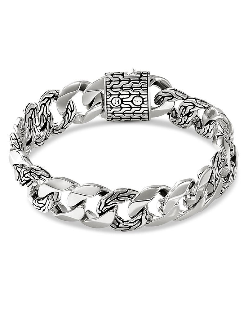 Mens Sterling Silver Curb Link Bracelet Product Image