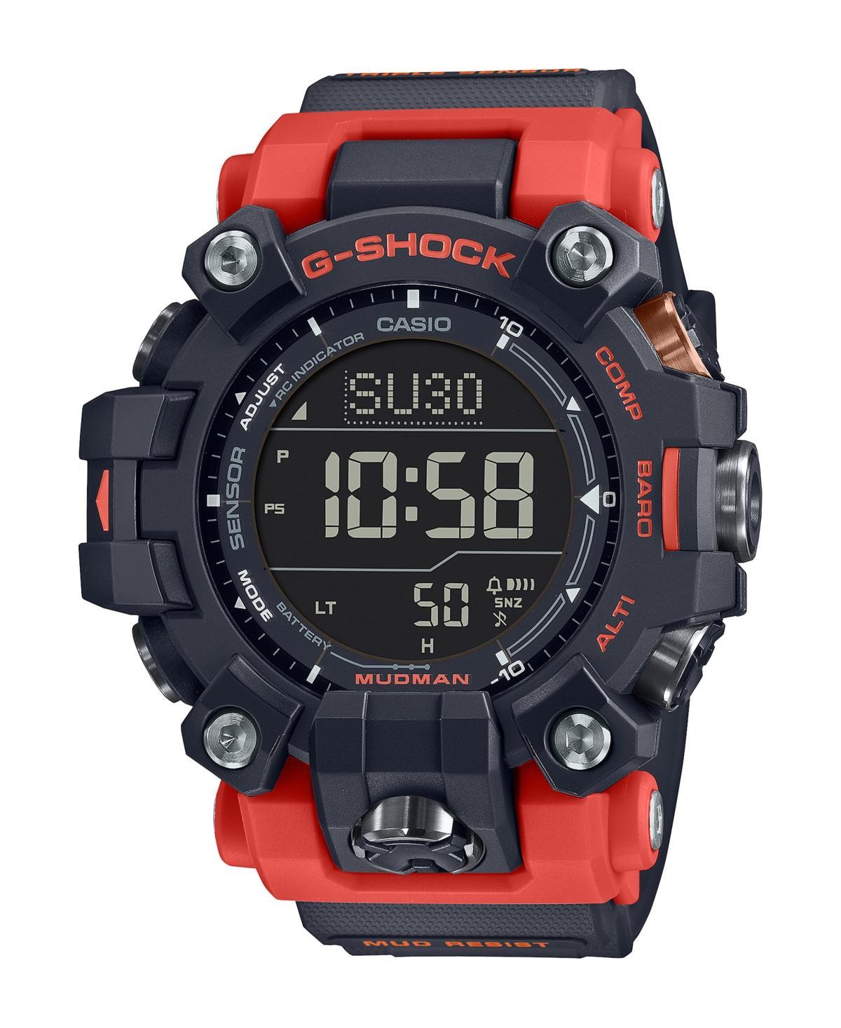 Men's Casio G-Shock Master of G Solar Powered Red and Black Strap Watch with Digital Dial (Model: Gw9500-1A4) Product Image