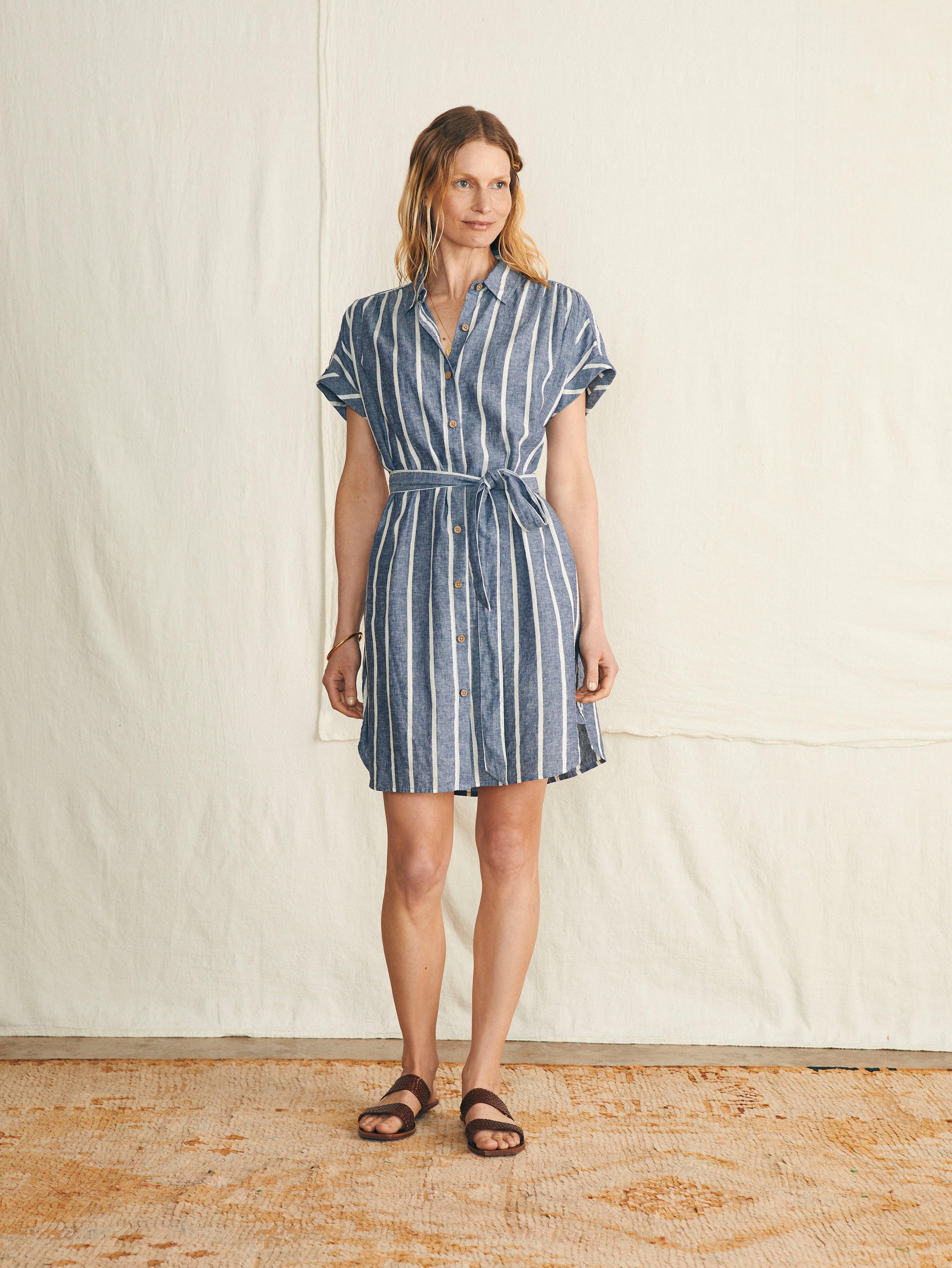 Breeze Shirtdress - Coastal Crisp Stripe Female Product Image