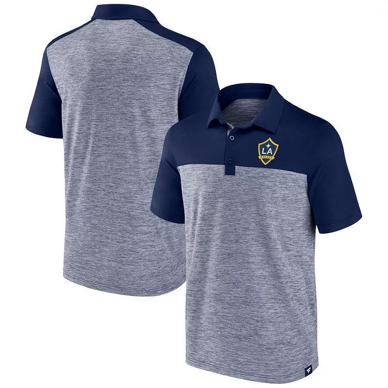 Mens Fanatics LA Galaxy Clutch Space-Dye Polo Blue Product Image