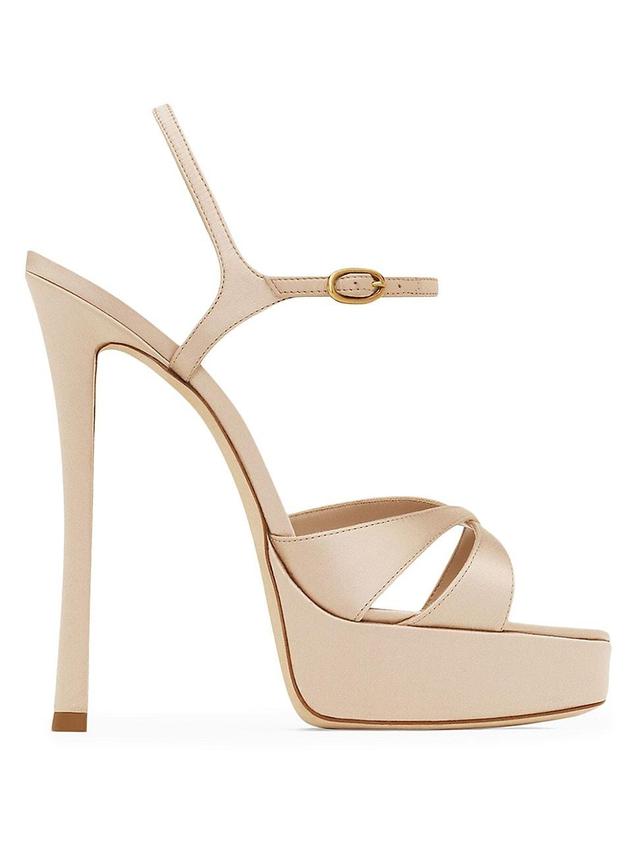 Womens Debbie Platform Sandals in Satin Crepe Product Image