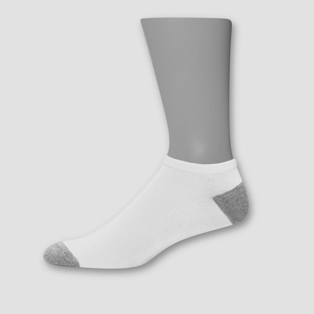 Hanes Mens Lightweight Comfort Super Value No Show Socks 20pk - White/Gray 6-12 Product Image