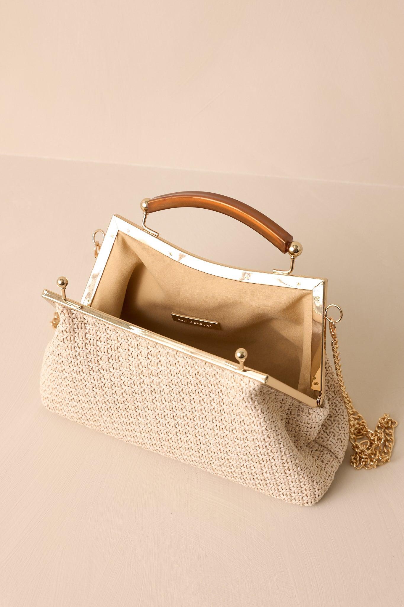 Talk Of The Town Natural Woven Handbag Product Image