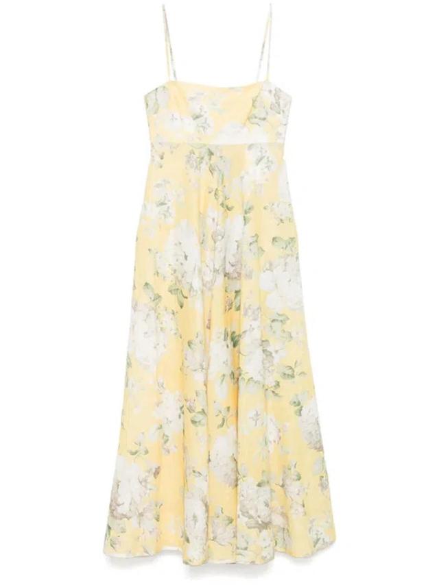 ZIMMERMANN Acacia Midi Dress In Yellow Product Image