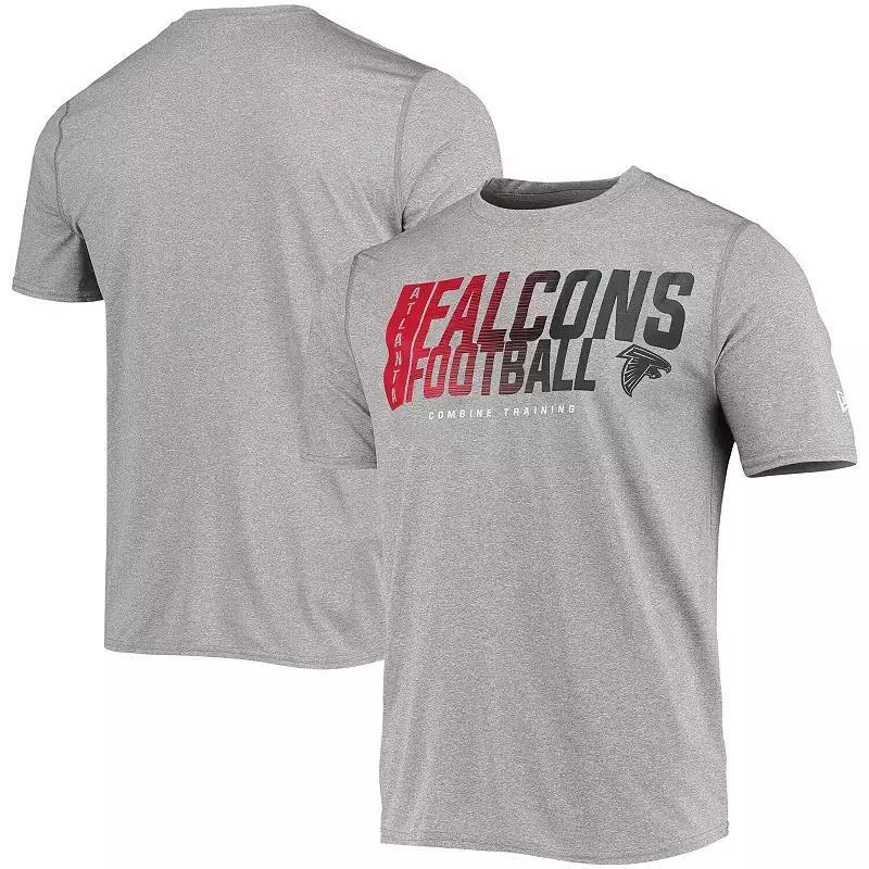 Mens New Era Heathered Gray Atlanta Falcons Combine Authentic Game On T-Shirt Product Image