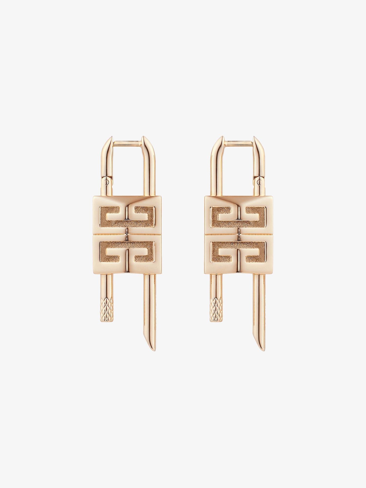 Lock earrings in metal Product Image