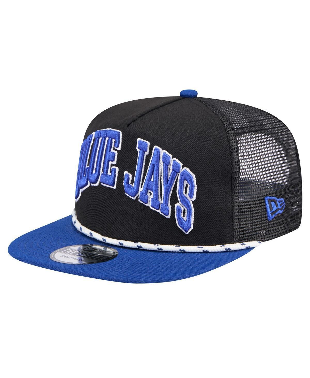 Mens New Era Black Toronto Blue Jays Throwback Meshback Golfer Hat Product Image