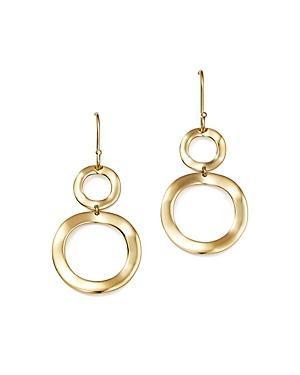 Womens Classico Mini 18K Yellow Gold Open Snowman Drop Earrings Product Image