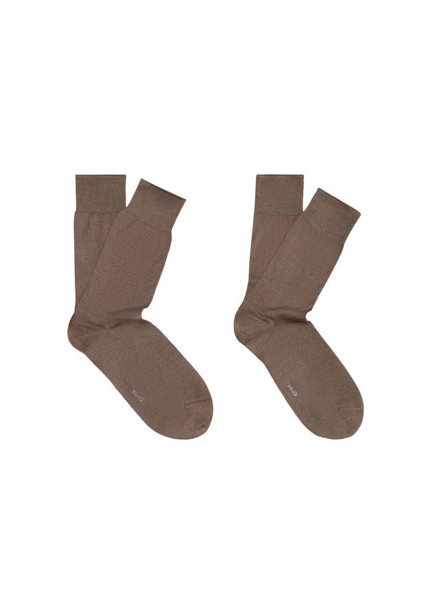 MANGO MAN - Basic cotton socks brownMen Product Image