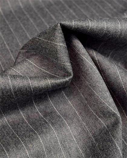 Sovana Collection - Regular Fit 3 Piece Suit 2 Button Tone on Tone Stripe in Gray Product Image