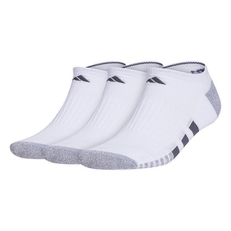 adidas Mens 3-pk. Cushioned No-Show Logo Socks Product Image