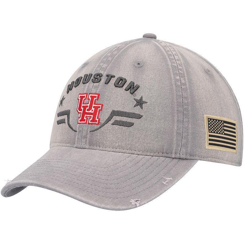 Mens Colosseum Gray Houston Cougars Operation Hat Trick Tailgate Adjustable Hat Product Image