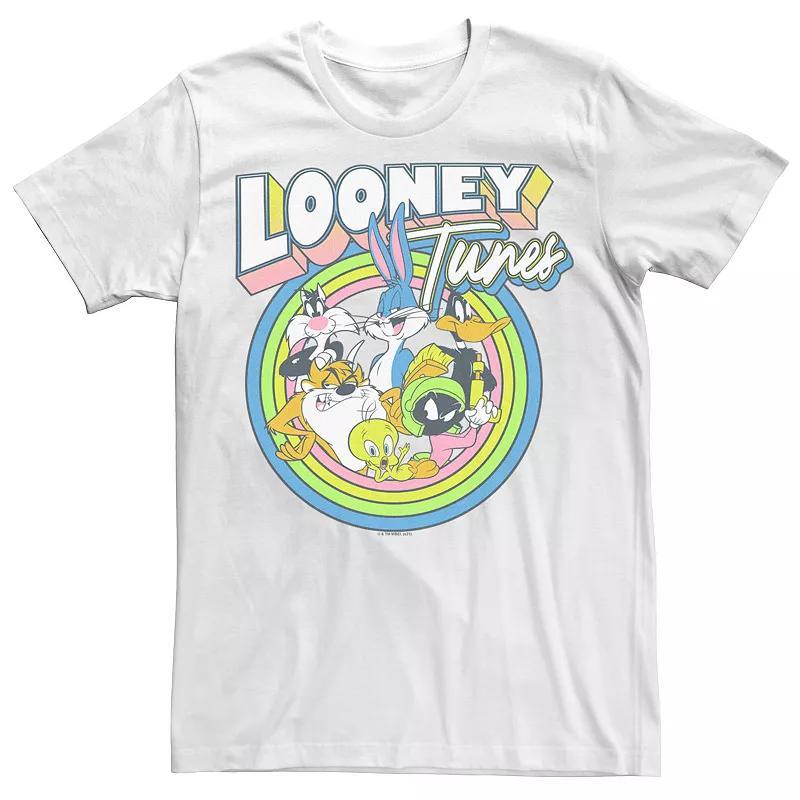 Big & Tall Looney Tunes Fluorescent Colors Main Cast Graphic Tee, Mens Product Image