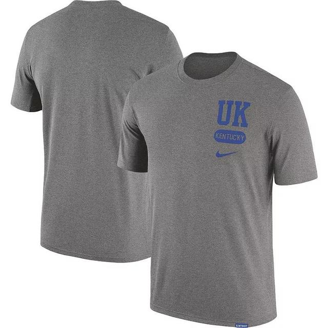 Mens Nike Heather Gray Kentucky Wildcats Campus Letterman Tri-Blend T-Shirt Product Image