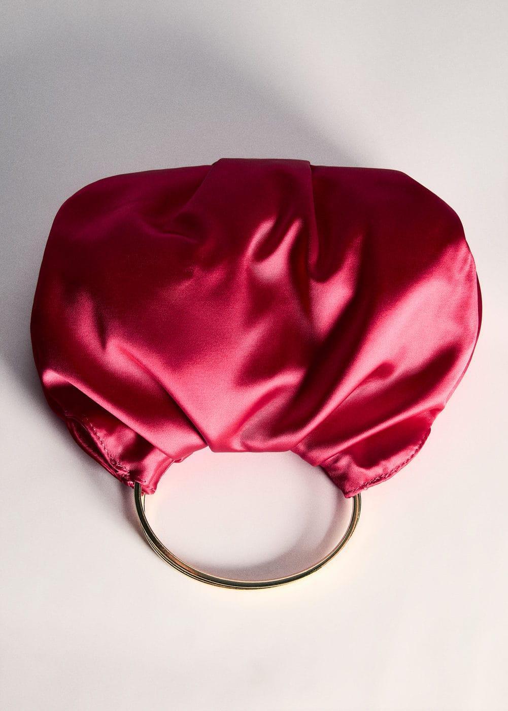 MANGO - Satin metal ring bag - One size - Women Product Image