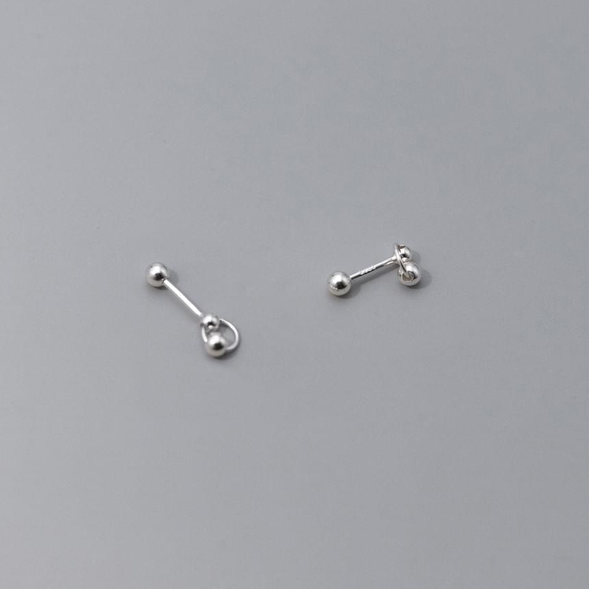 S925 Sterling Silver Barbell Earring Product Image