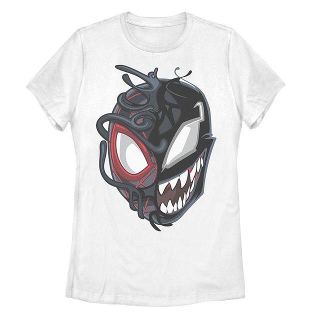 Juniors Marvel Spider-Man Venom Miles Split Face Tee, Girls Product Image