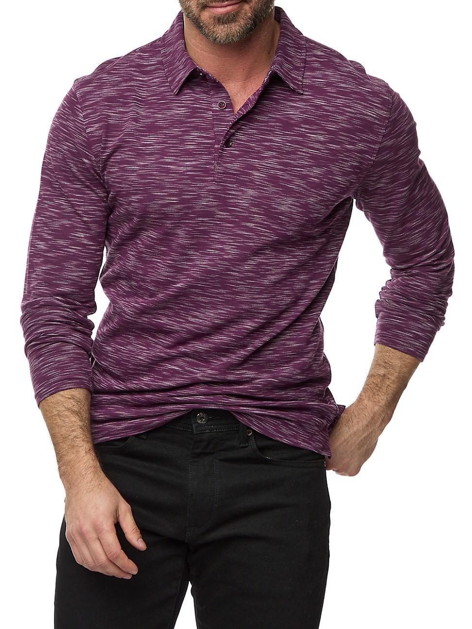 Mens Thales Knit Long-Sleeve Polo Shirt Product Image