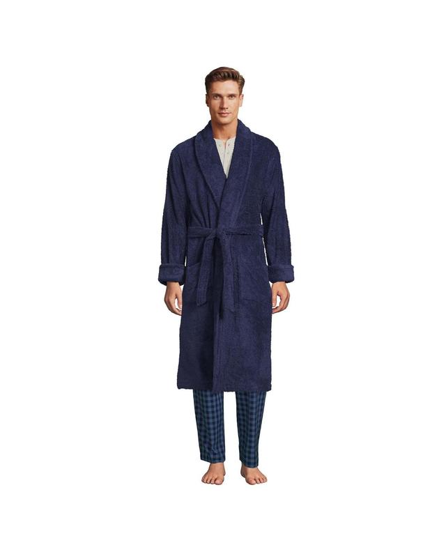 Lands End Mens Calf Length Turkish Terry Robe Product Image