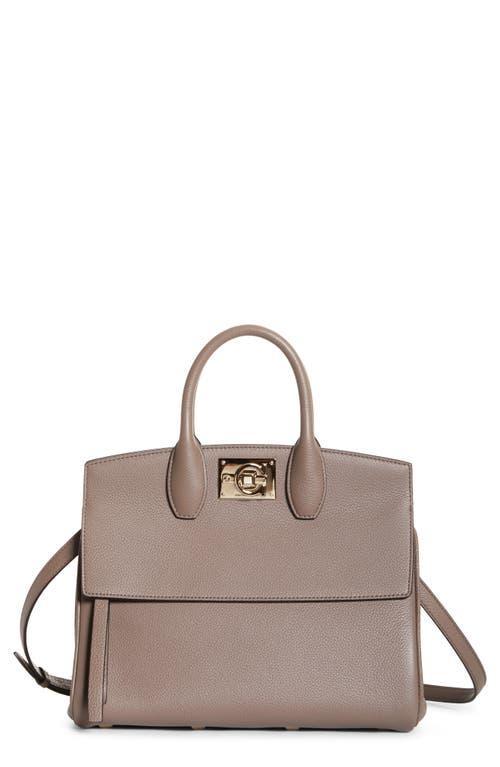 FERRAGAMO Small The Studio Leather Top Handle Bag Product Image