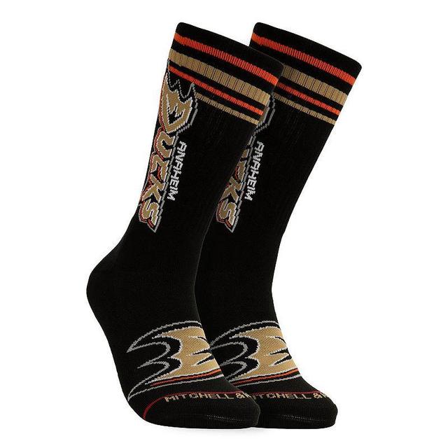 Mens Mitchell & Ness Black Anaheim Ducks Power Play Crew Socks Product Image