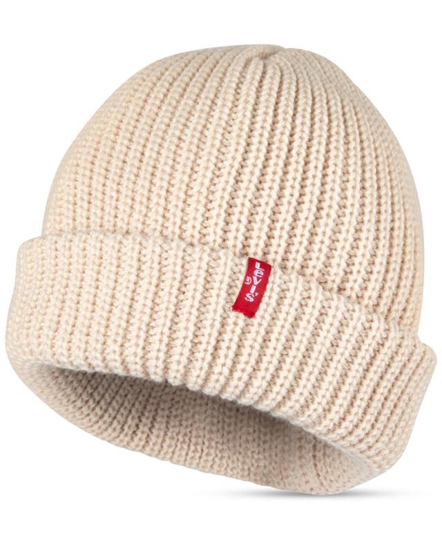 Levis Mens Ribbed-Knit Cropped Beanie Product Image