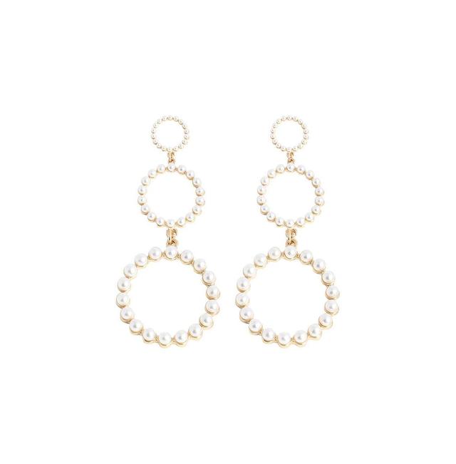 Sohi Womens Snowball Drop Earrings Product Image