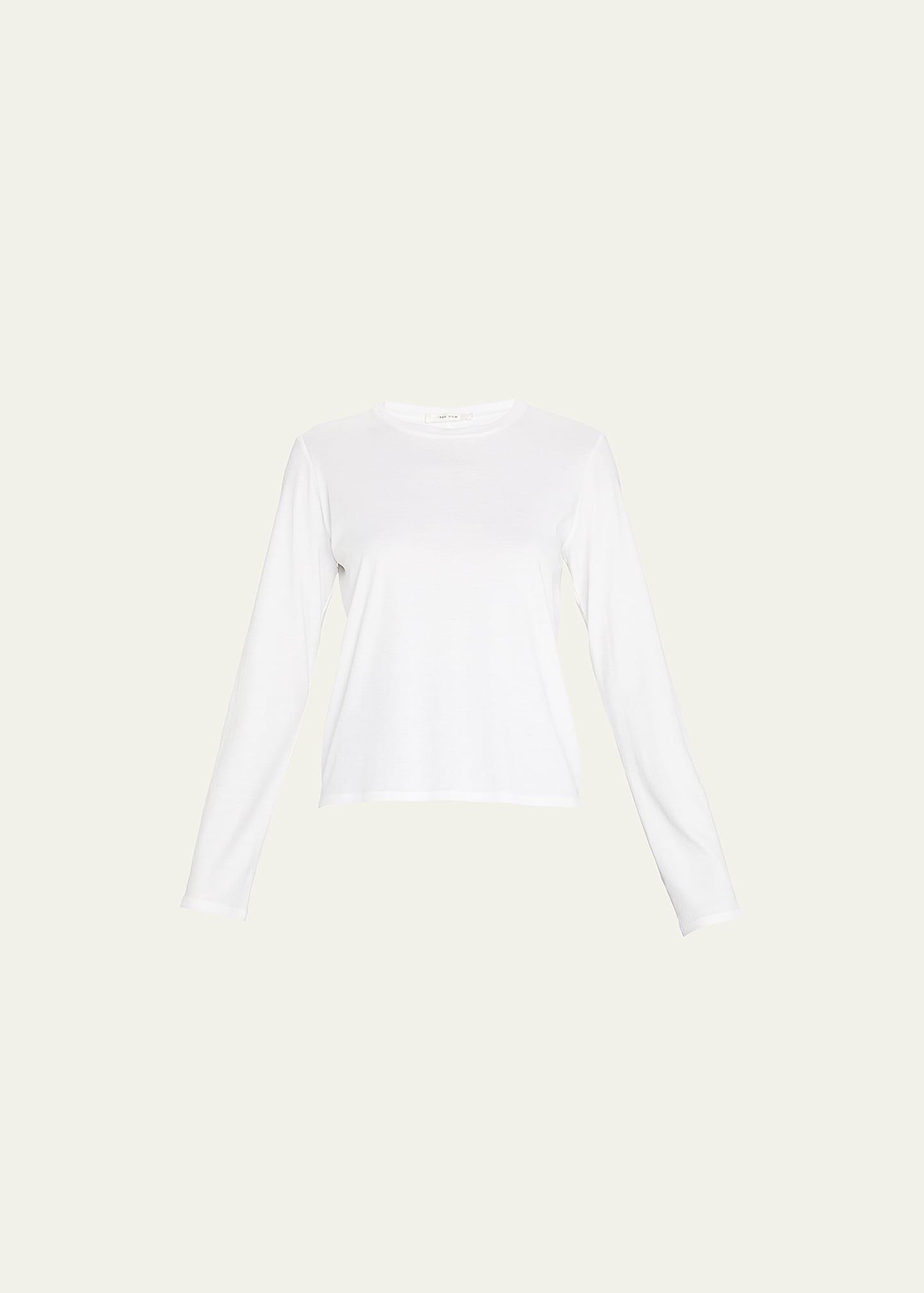 The Row Sherman Long Sleeve Cotton Jersey Top Product Image