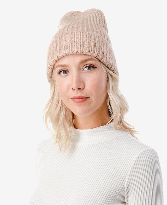 Marcus Adler Womens Stretch Ribbed Knit Cuff Beanie Product Image