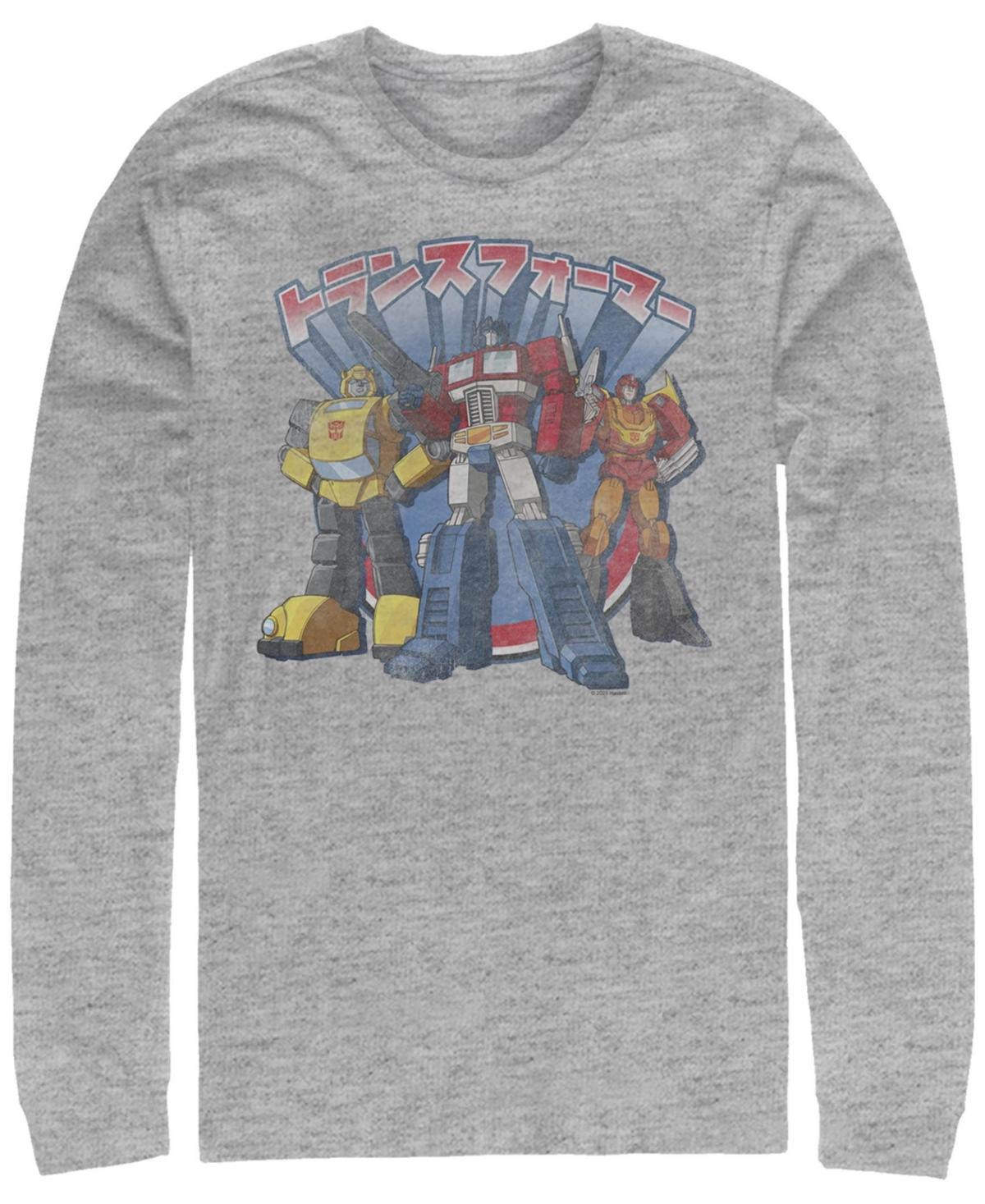 Mens Transformers Kanji Autobots Tee Athletic Grey Product Image