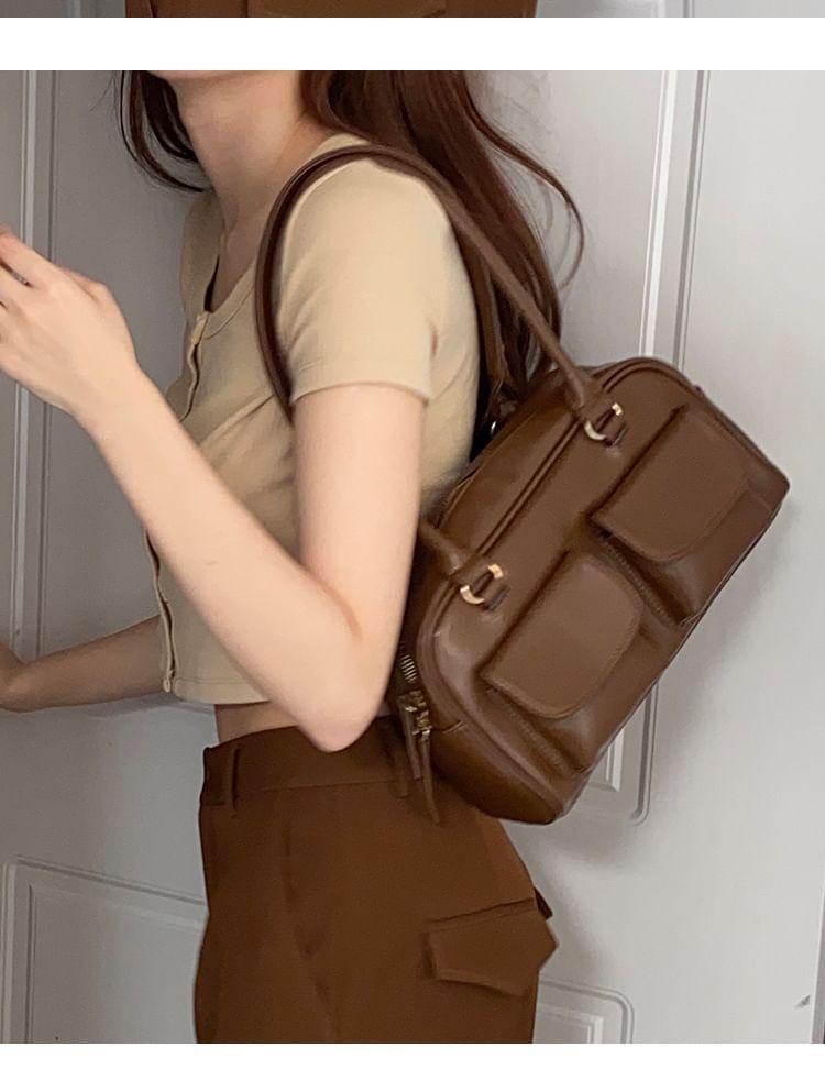 Faux Leather Shoulder Bag Product Image