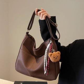 Faux Leather Multi-Pocket Crossbody Bag / Bag Charm / Set product image