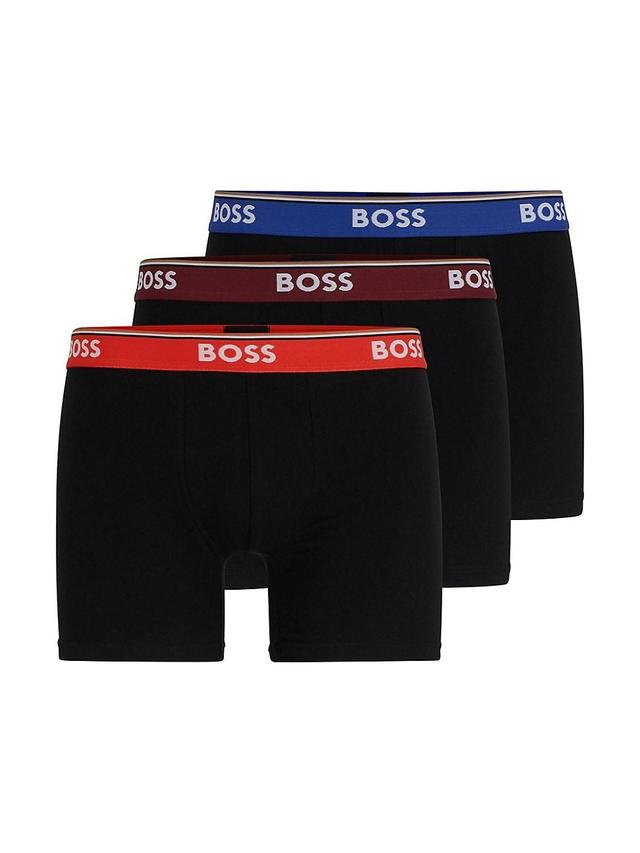 BOSS Assorted 3-Pack Power Cotton Stretch Jersey Boxer Briefs Product Image