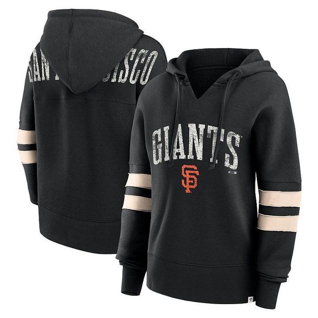 Womens Fanatics Branded San Francisco Giants Bold Move Notch Neck Pullover Hoodie Product Image