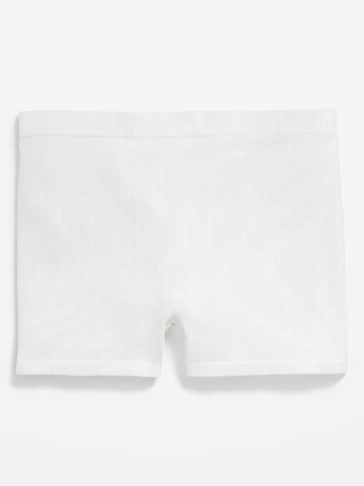 Mid-Rise Seamless Ribbed Boyshort Underwear Product Image