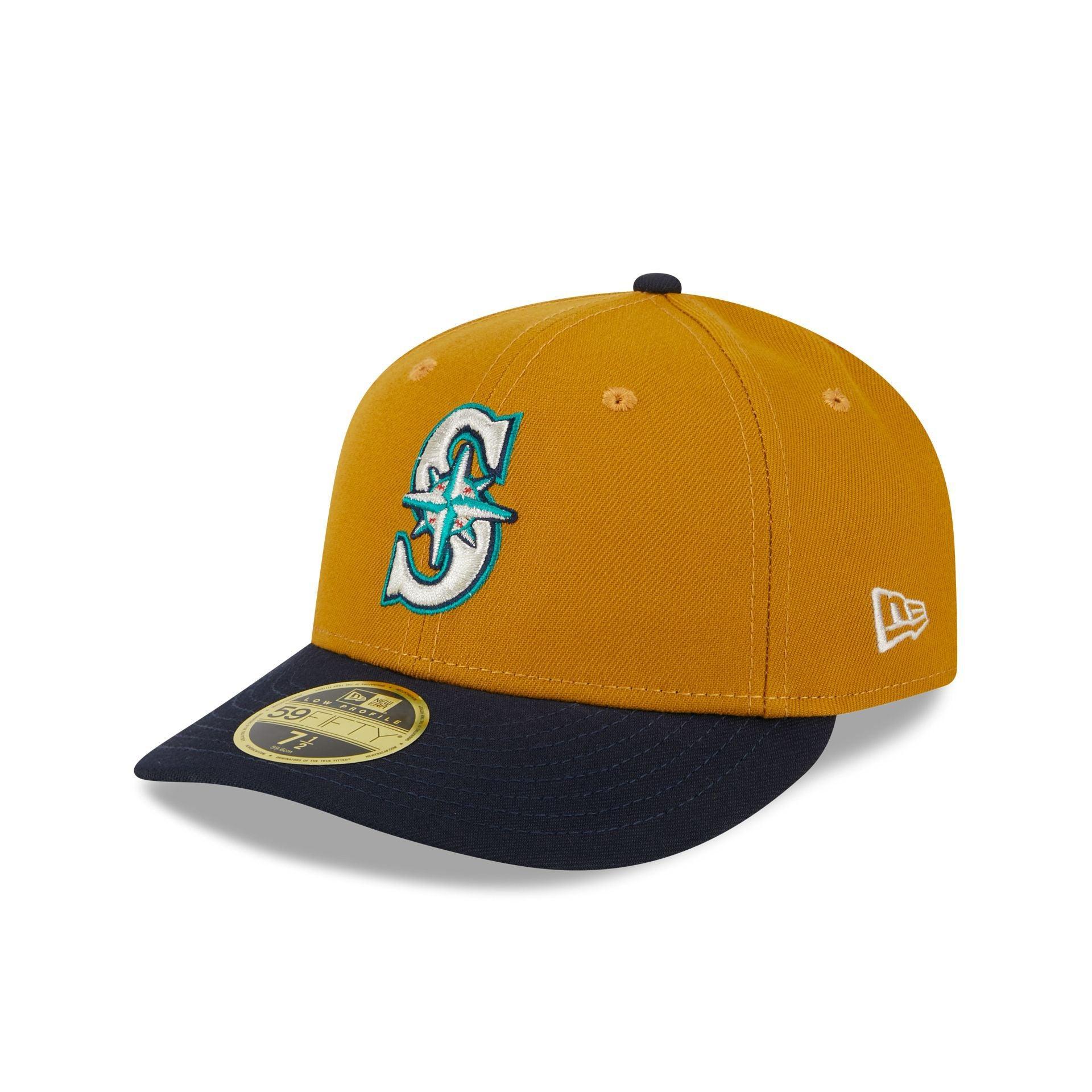 Seattle Mariners Vintage Gold Low Profile 59FIFTY Fitted Hat Male Product Image