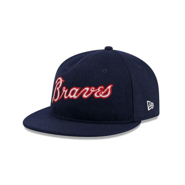 Atlanta Braves Melton Wool Retro Crown 9FIFTY Adjustable Hat Male Product Image