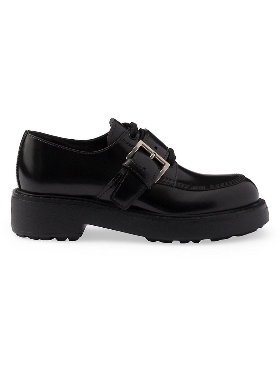 Womens Brushed Leather Lace-Up Shoes product image