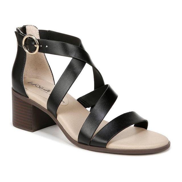 LifeStride Heritage Womens Strappy Sandals Dark Brown Product Image