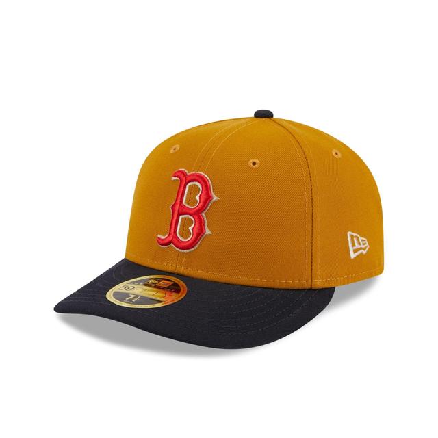 Boston Red Sox Vintage Gold Low Profile 59FIFTY Fitted Hat Male Product Image