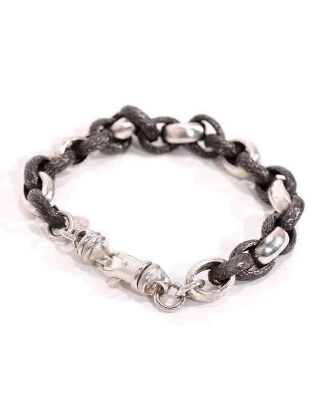 Mens Romero Silver Alterning-Link Bracelet Product Image