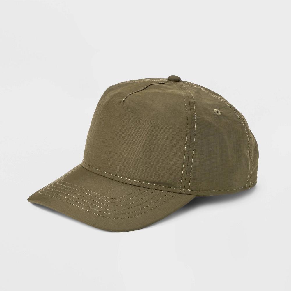 Mens Nylon 5 Panel Baseball Hat - Goodfellow & Co Olive Product Image