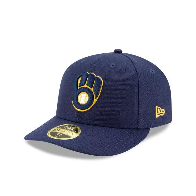 Milwaukee Brewers Authentic Collection Low Profile 59FIFTY Fitted Hat Male Product Image