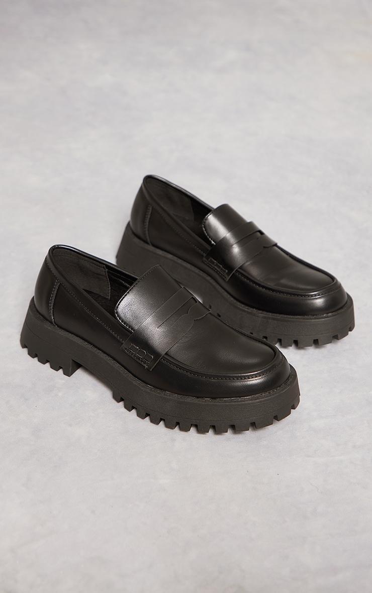 Black Chunky Brogue Loafers Product Image